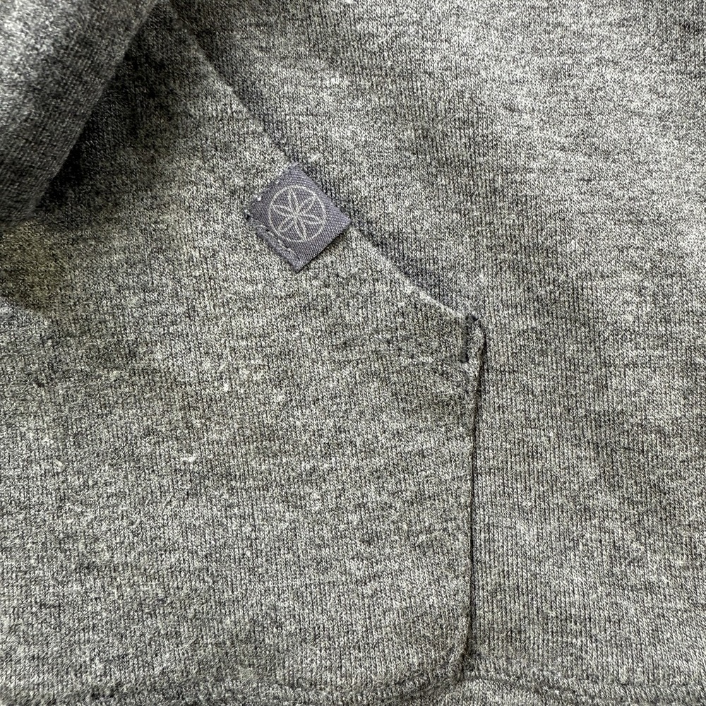 Athleta Uptempo Hoodie Womens Medium Gray Cowl Neck Long Sleeve Kangaroo Pocket - Picture 3 of 7